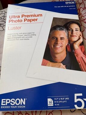 Epson Photo Paper Pack - White & Blue Design
